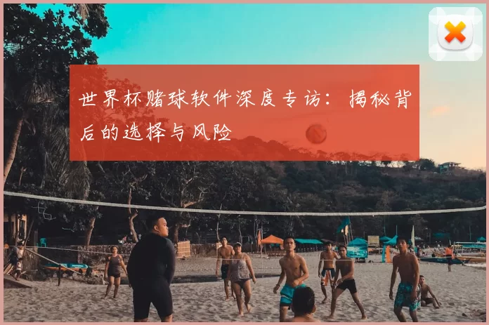 世界杯赌球软件深度专访：揭秘背后的选择与风险